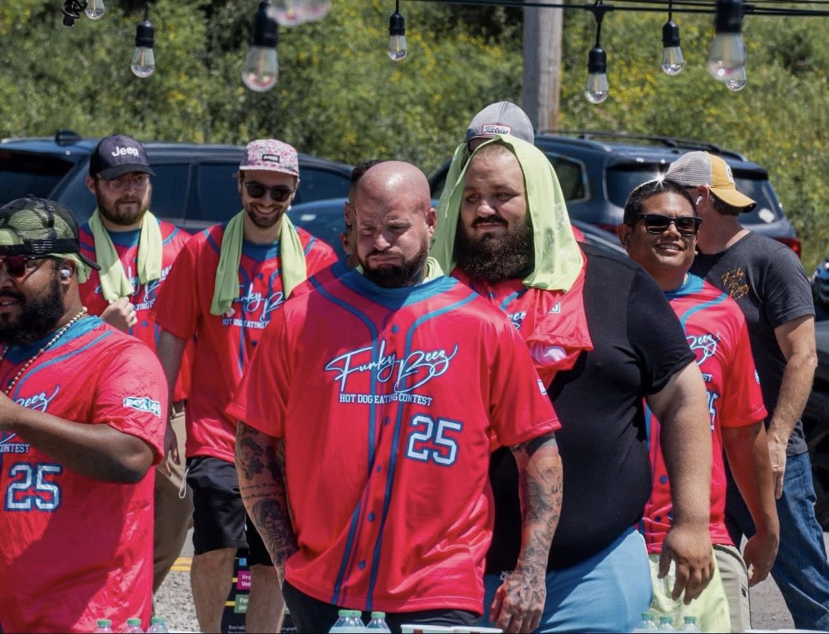 Last year's hot dog eating contest